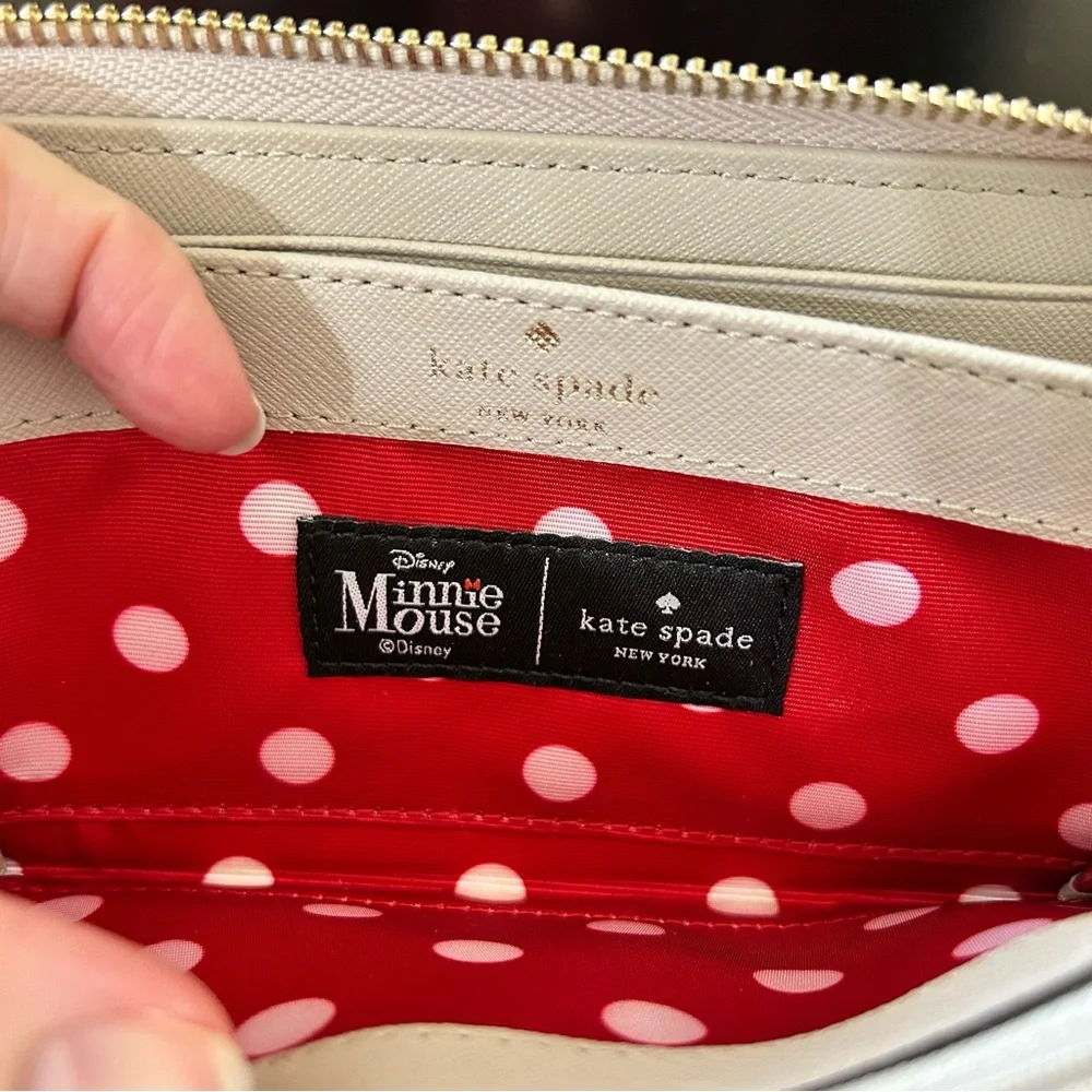Kate Spade x Disney Minnie Mouse Lacy Continental Zip Wallet